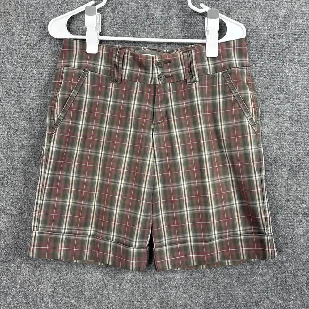 Abercrombie & Fitch Shorts Womens Size 4 Purple Plaid Academia Preppy Vintage 90